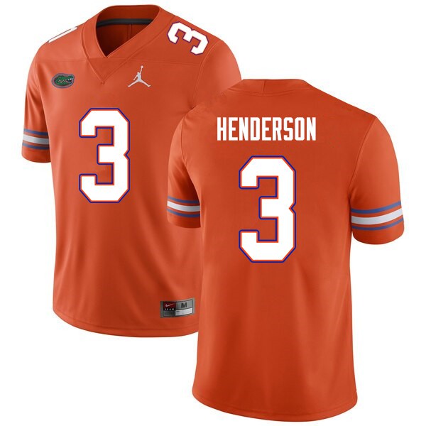 Men #3 Xzavier Henderson Florida Gators College Football Jerseys Orange